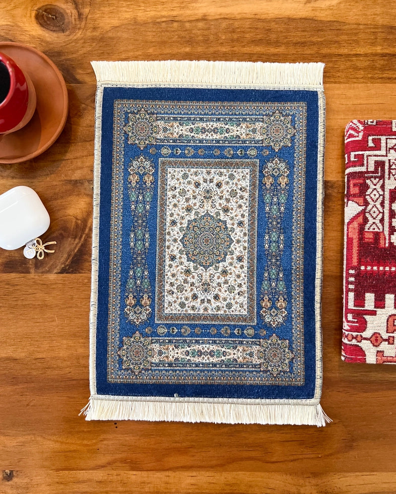 Mini Turkish Rug | Persian Rug Mousepad | Office Decor