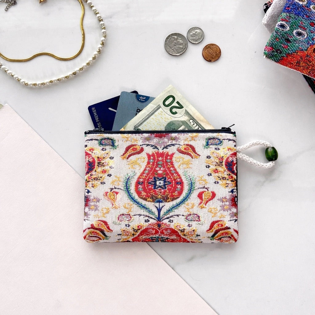 Cute Fabric Pouch | Handmade Coin Purse | Floral