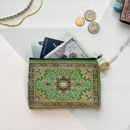 Cute Fabric Pouch | Handmade Coin Purse | Green
