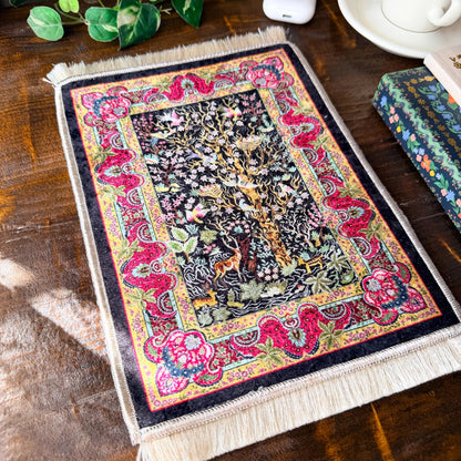 Mini Turkish Rug | Persian Rug Mousepad | Office Decor