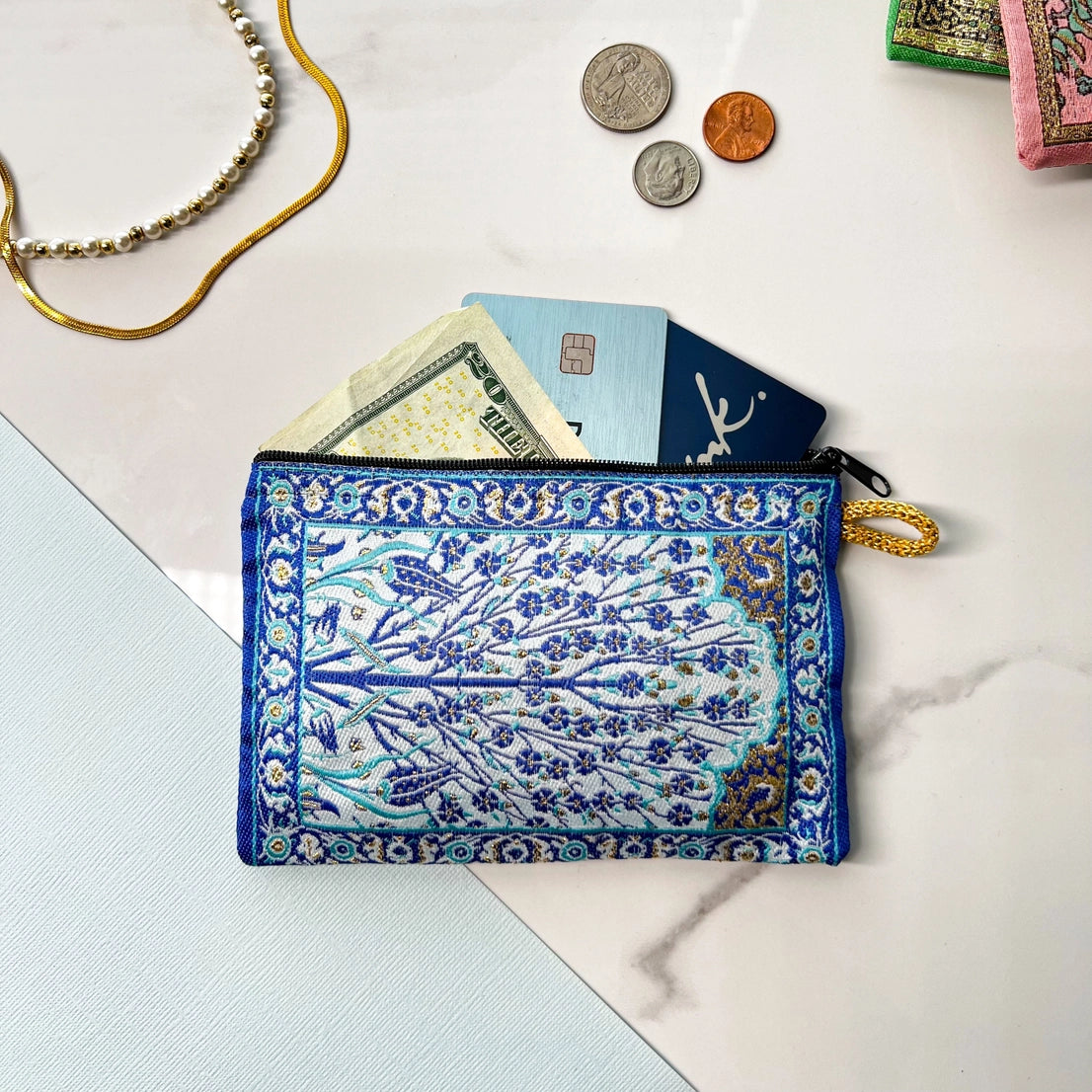 Cute Fabric Pouch | Handmade Coin Purse | Floral