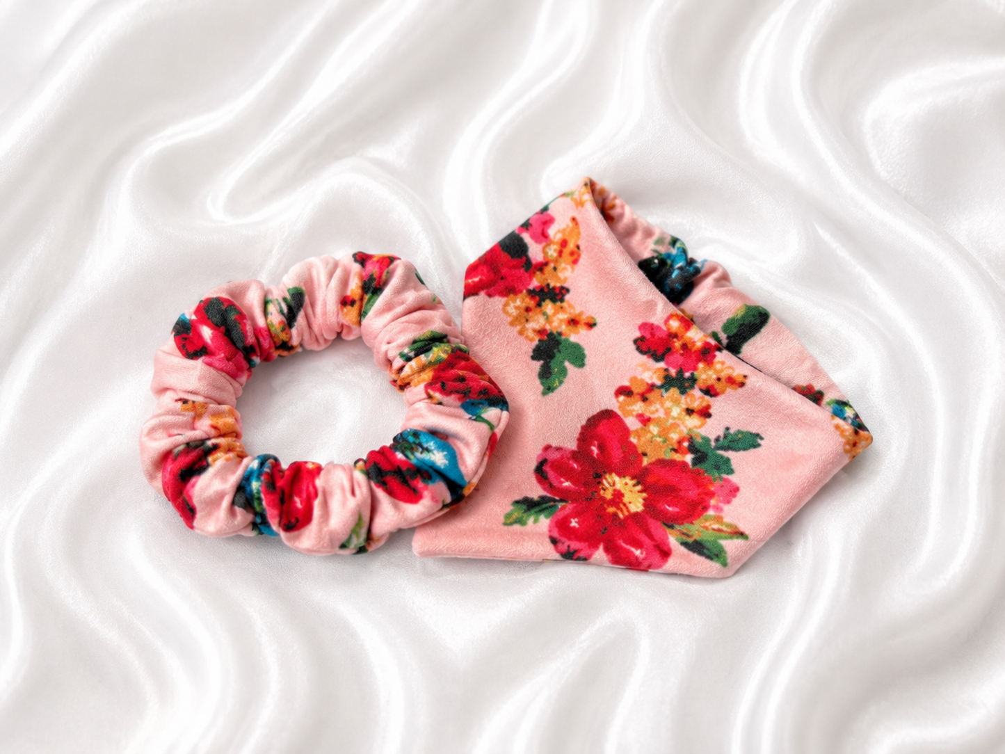 Pet Bandana & Hair Scrunchie | Matching Set | Mommy & Me