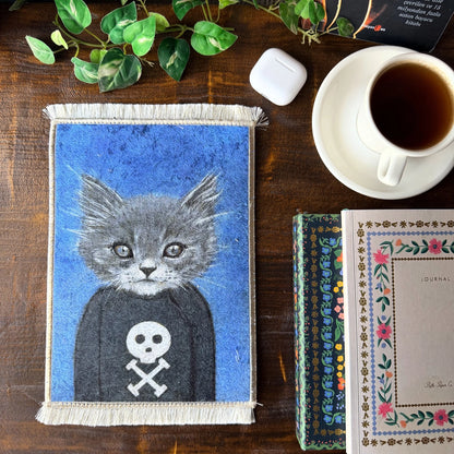 Mini Turkish Rug | Office Decor | Cat Design