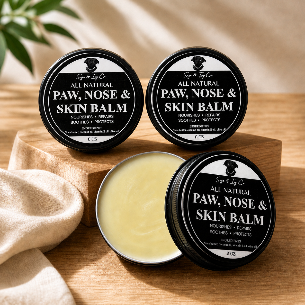 Paw, Nose & Skin Balm | 100% Natural | Lick Safe | 2 Ounces