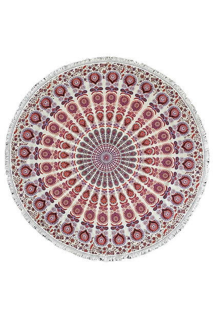 Round Mandala Tapestry | Purple & Red