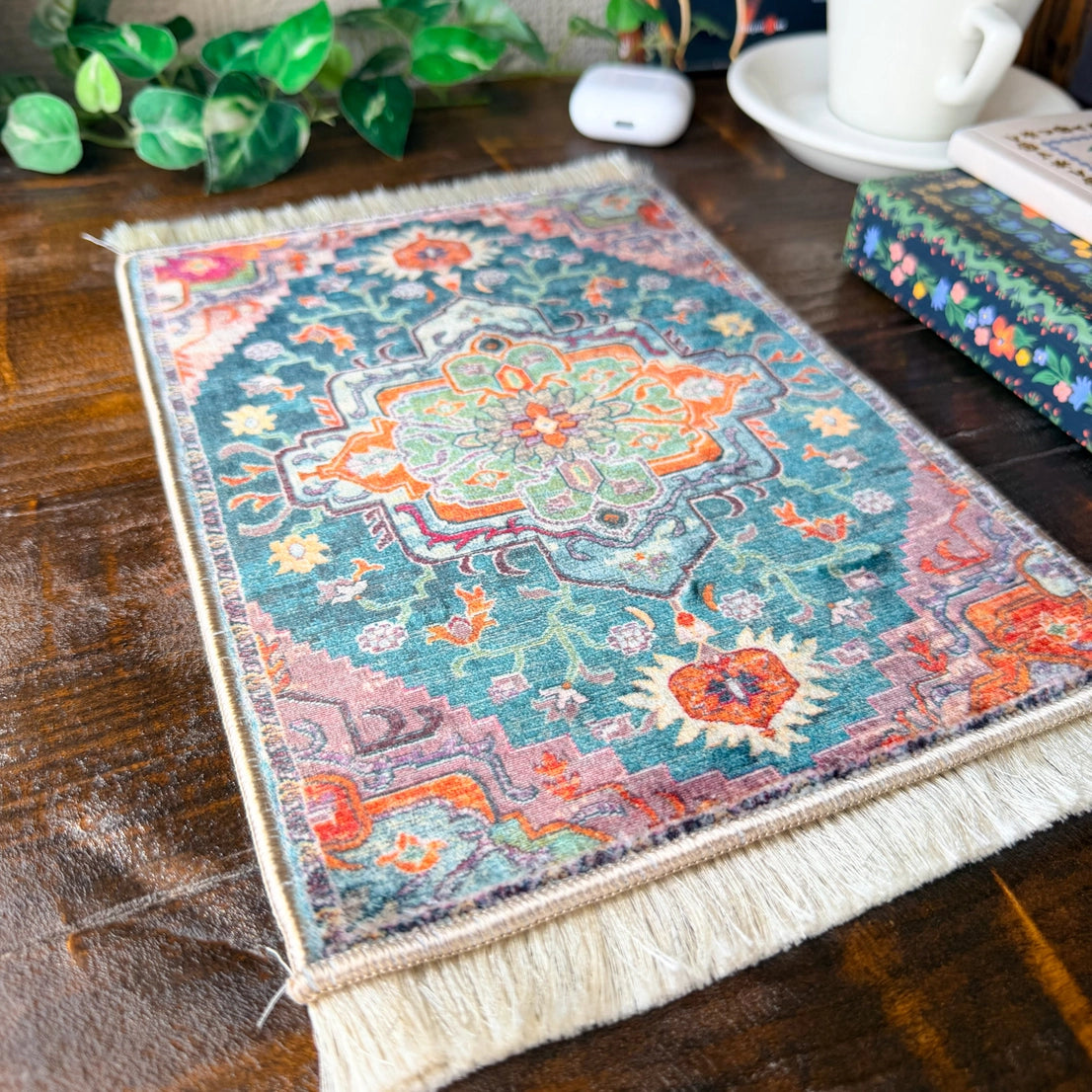 Mini Turkish Rug | Persian Rug Mousepad | Office Decor