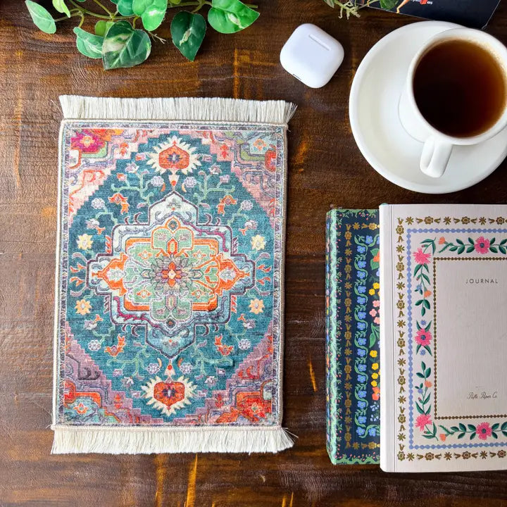 Mini Turkish Rug | Persian Rug Mousepad | Office Decor