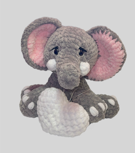 Elephant with Heart Ornament