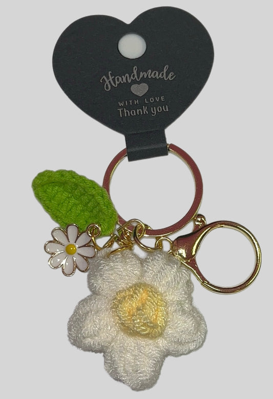 Daisy Crochet Keychain | Bag Charm