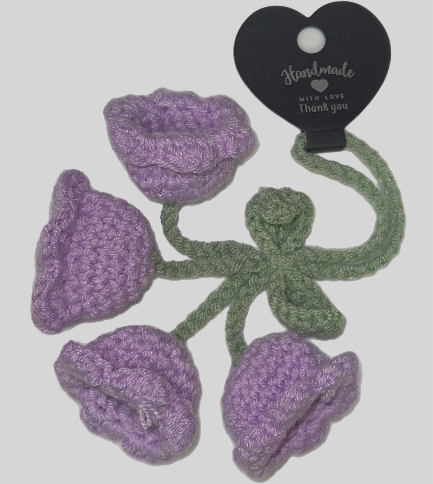 Crochet Tulips Bag Charm