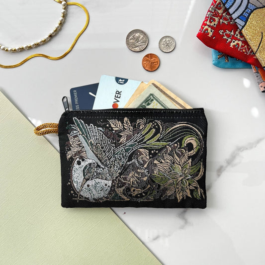 Coin Purse / Travel Pouch - Hummingbird Design