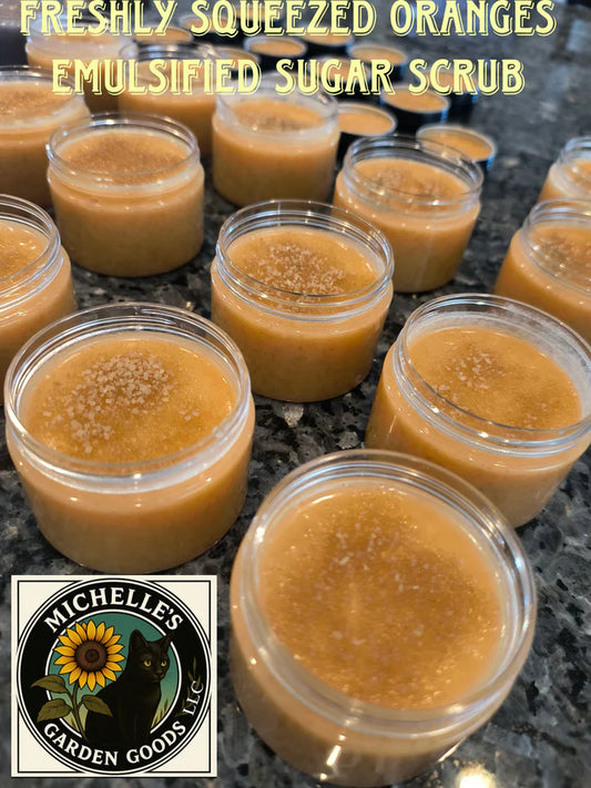 Freshly Squeezed Oranges Emulsified Sugar Scrub with Spoon Large