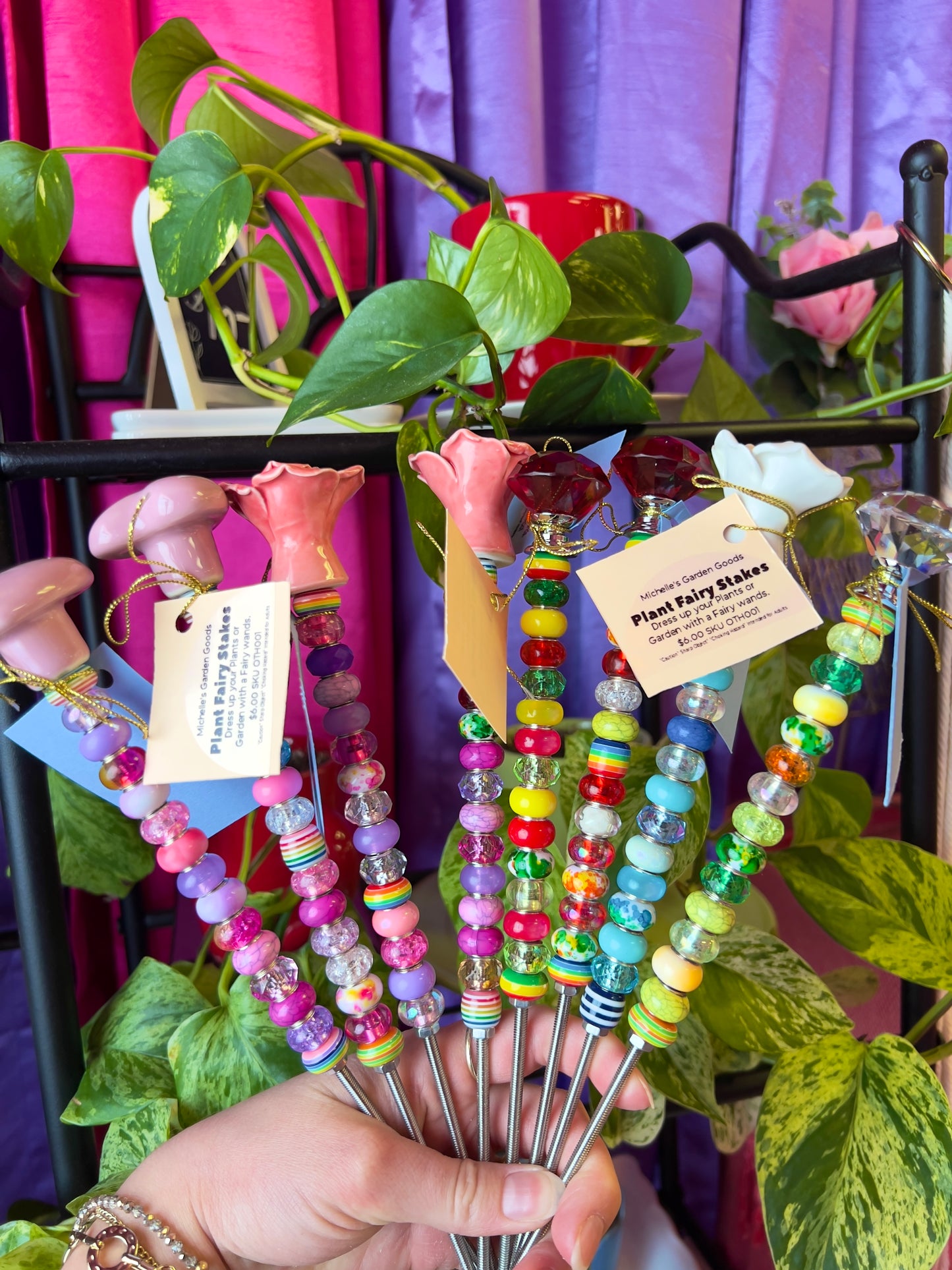 Handmade Plant Fairy Stakes