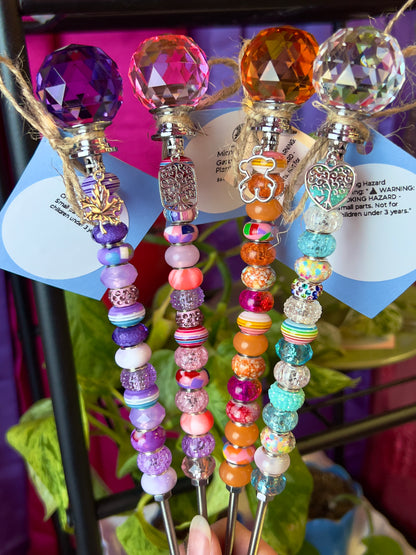 Handmade Plant Fairy Stakes | Beaded