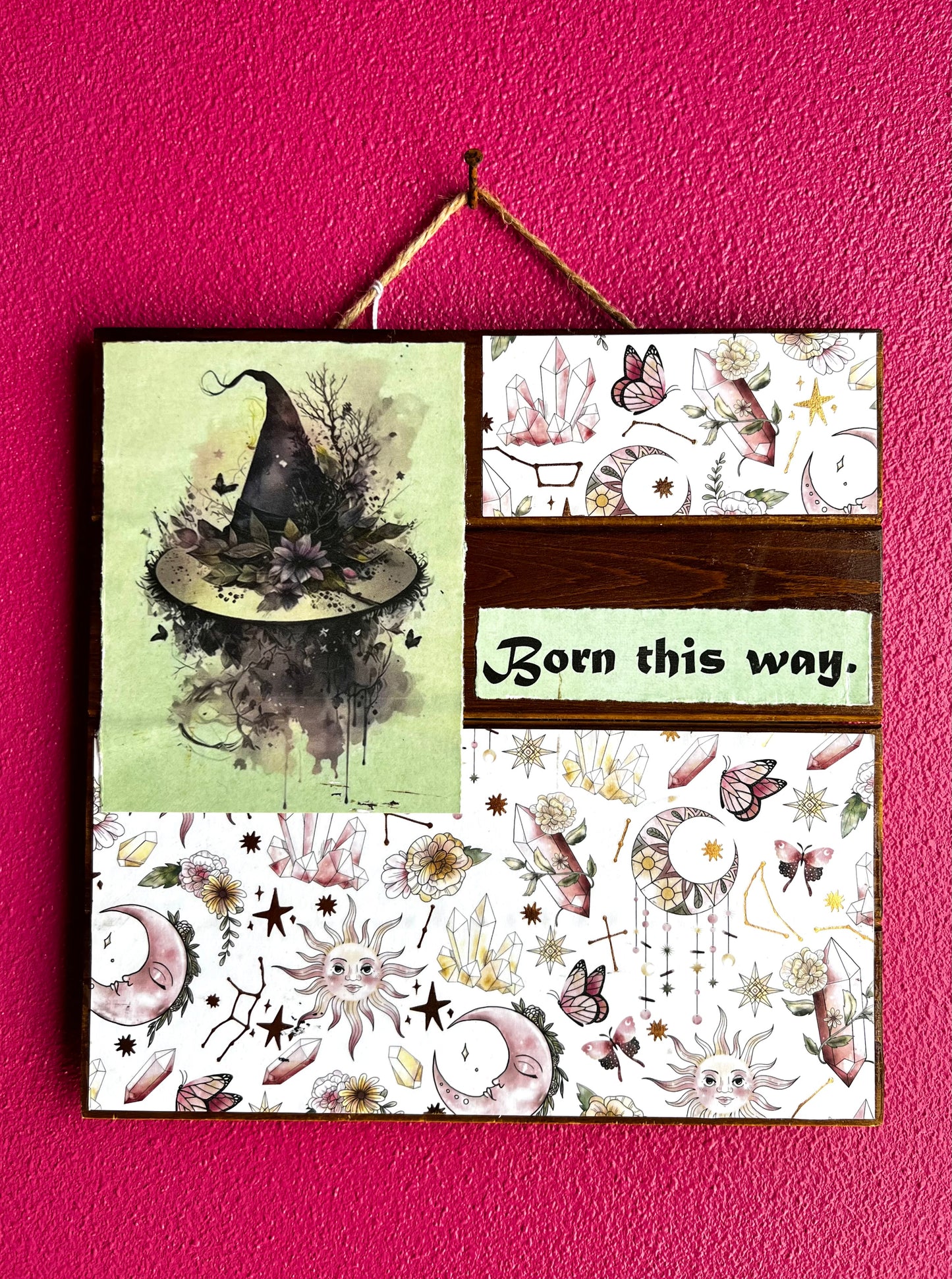 Whimsical & Witchy | Born This Way | Wood Sign | Wall Art