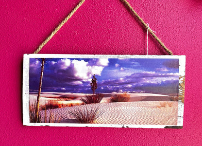 Blue Sky & Desert Dunes | Wood Sign | Wall Art
