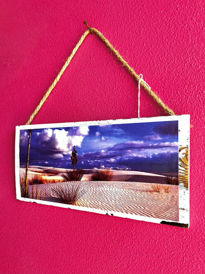 Blue Sky & Desert Dunes | Wood Sign | Wall Art