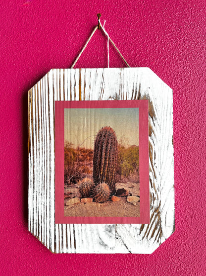 Desert Saguaro | Rustic Wood Sign