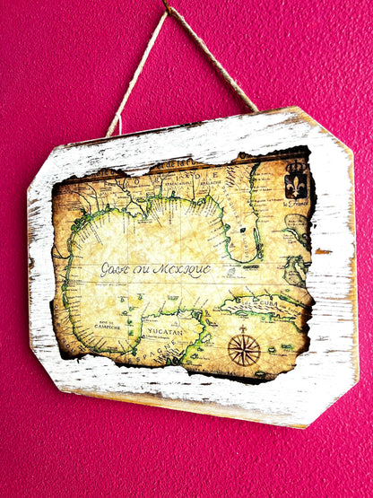 Rustic Mexico Map | Wood Sign