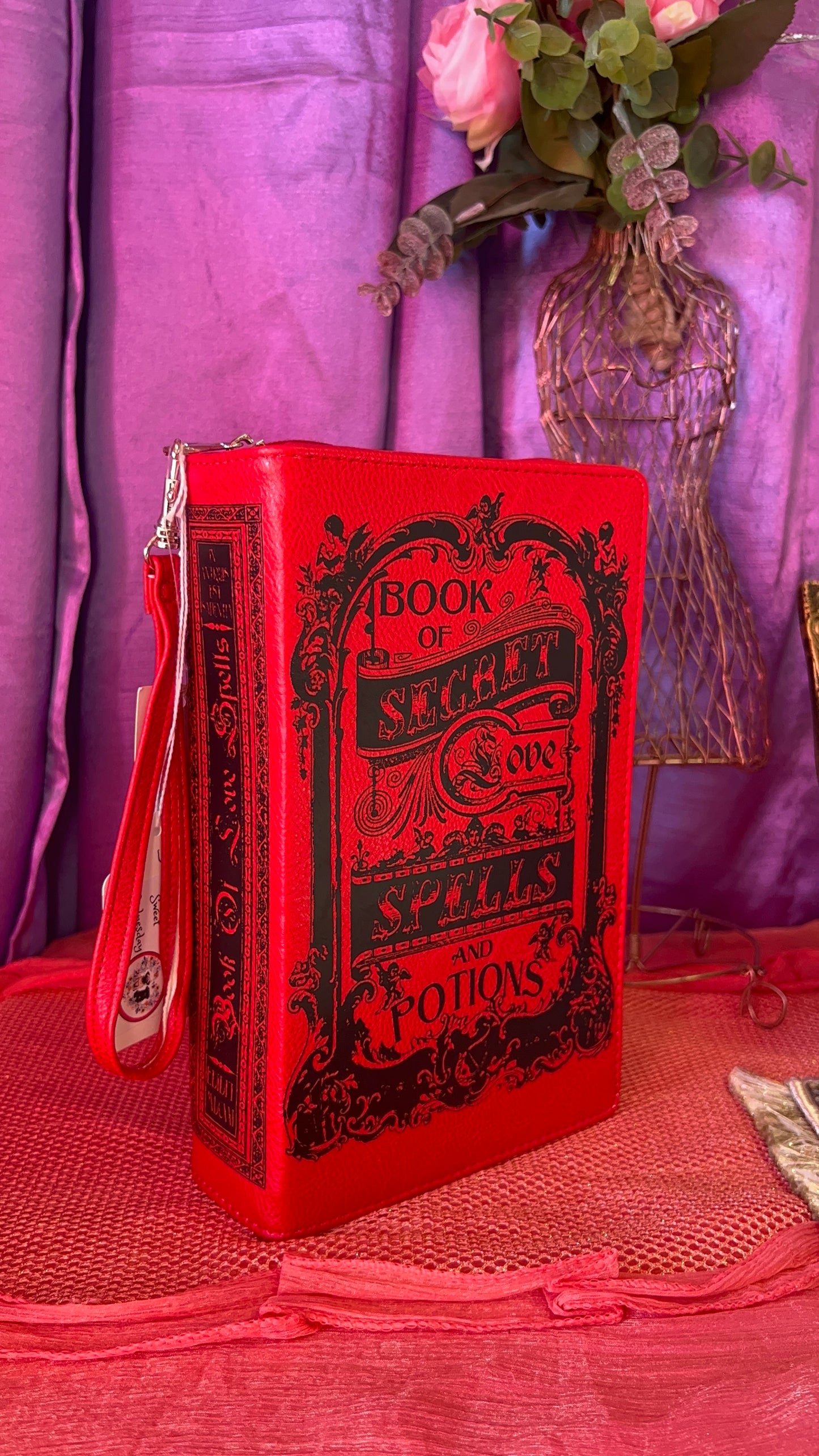 Book of Spells For Love Book Clutch Bag