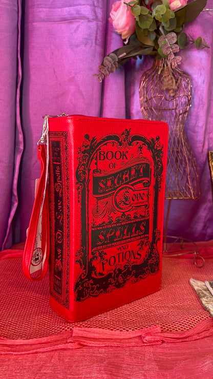 Book of Spells For Love Book Clutch Bag