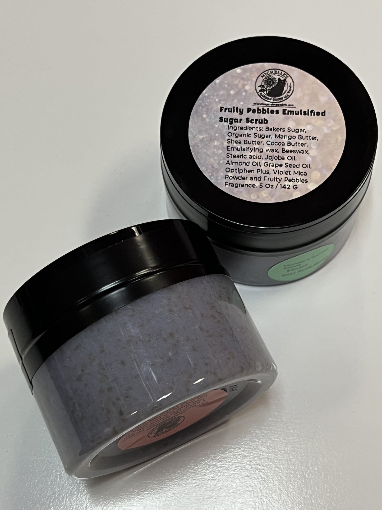 Fruity Pebbles Emulsified Sugar Scrub with Spoon