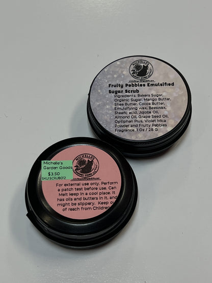 Fruity Pebbles Emulsified Sugar Scrub with Spoon