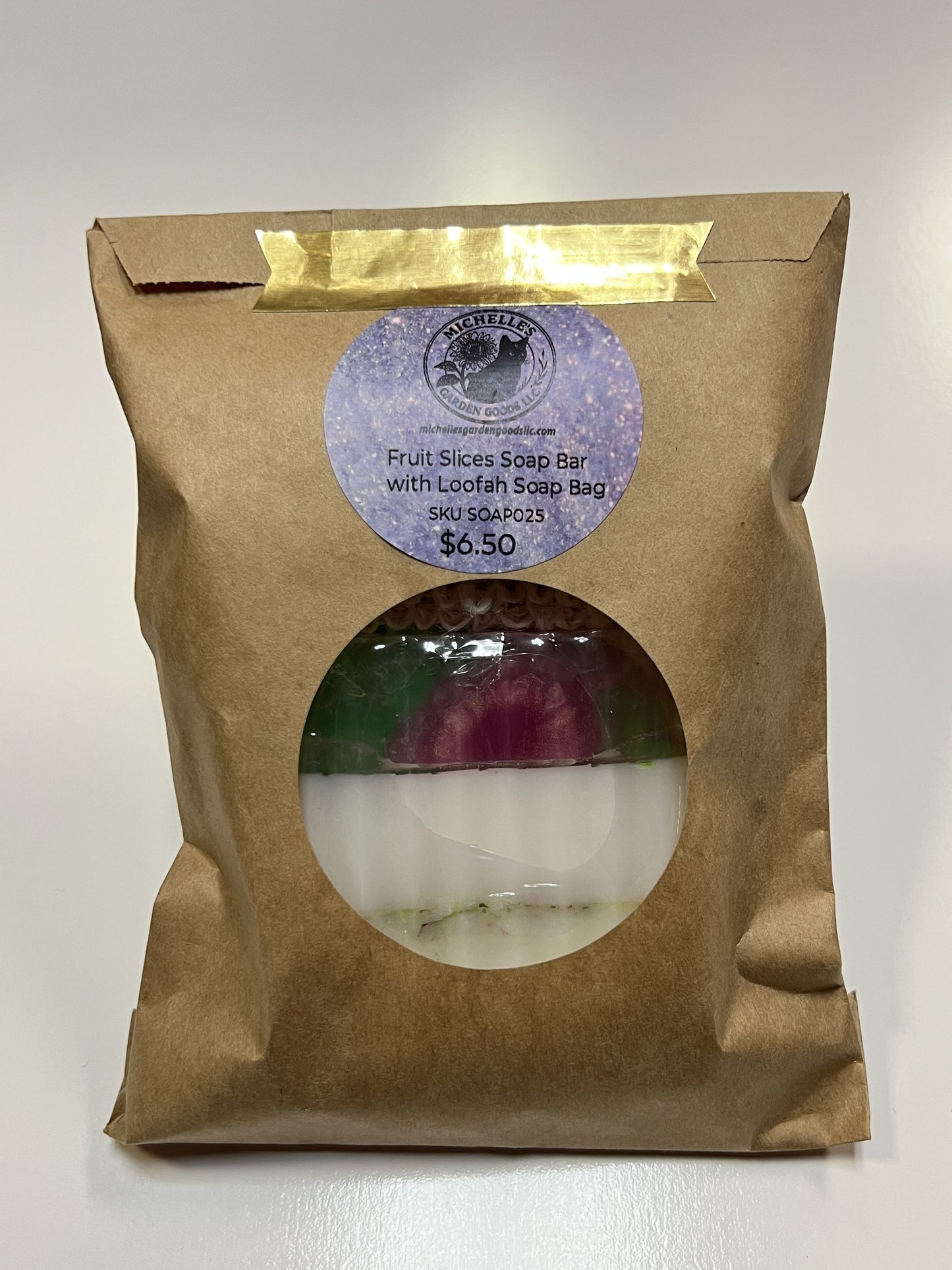 Soap Bar with Loofah Soap Bag | Fruity