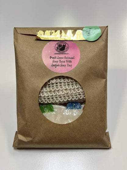 Soap Bar with Loofah Soap Bag | Classic Cereals