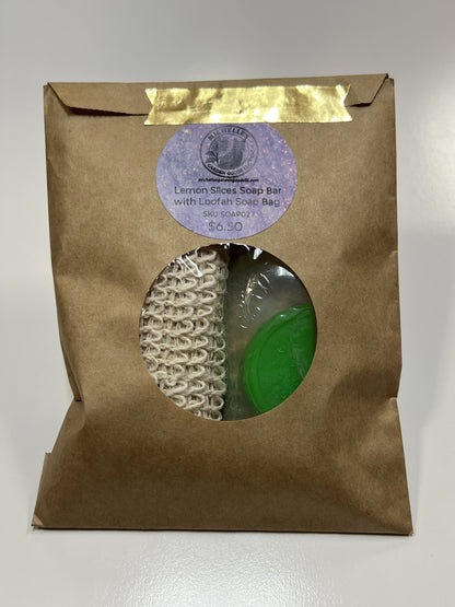 Soap Bar with Loofah Soap Bag | Fruity