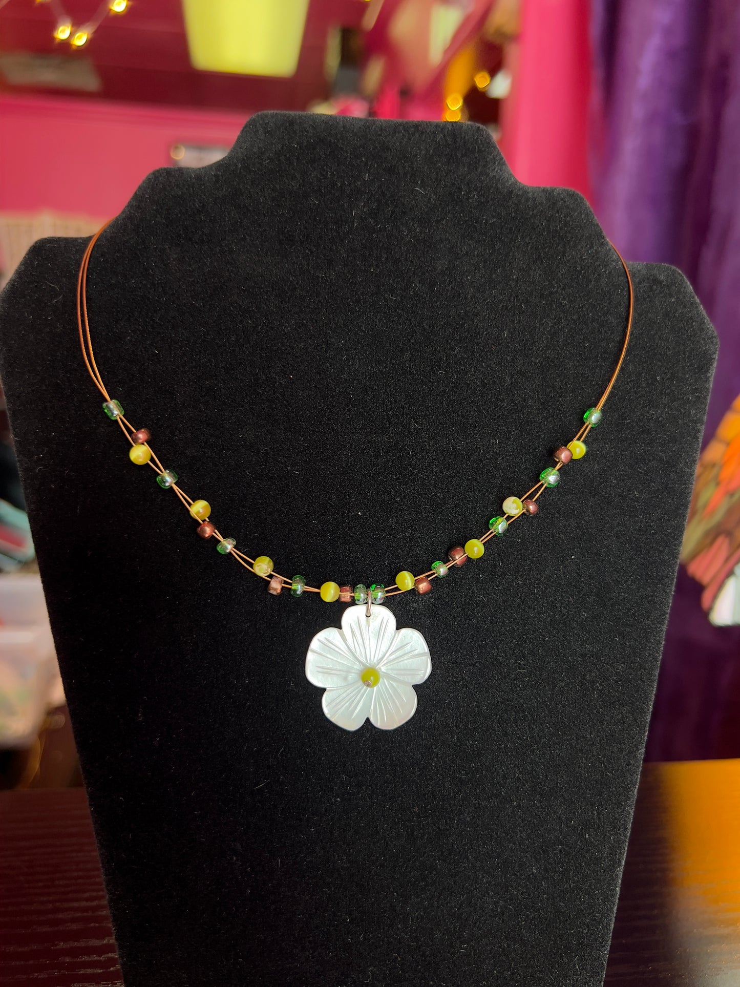 Necklace | Handmade | Earthy Boho Flower