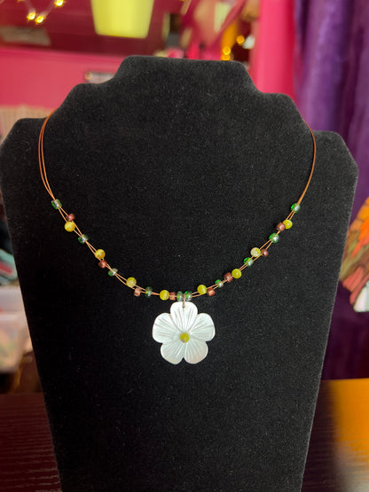 Necklace | Handmade | Earthy Boho Flower