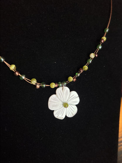Necklace | Handmade | Earthy Boho Flower