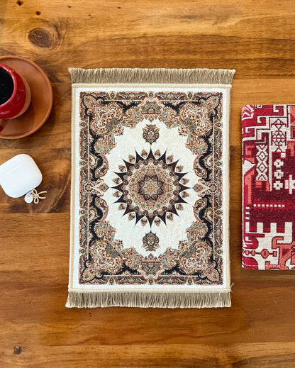 Mini Turkish Rug | Persian Rug Mousepad | Office Decor