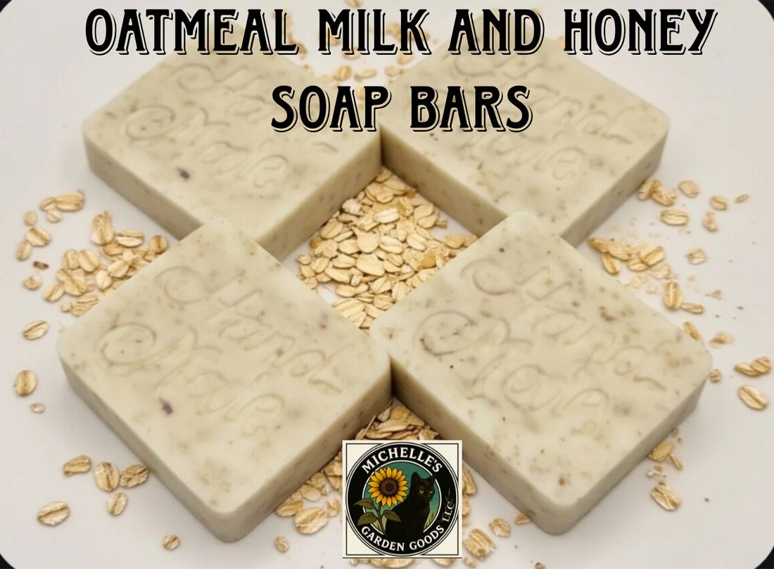 Soap Bars With Loofah Soap Bag | Oatmeal Milk and Honey | BESTSELLER