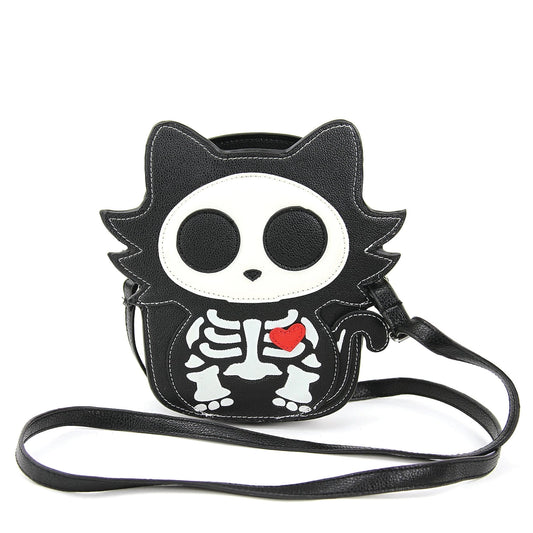 Skeleton Kitty Crossbody - Glow in the Dark