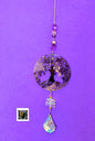 The Giving Tree Single Strand Suncatcher With Purple Crystal And Glass Beads