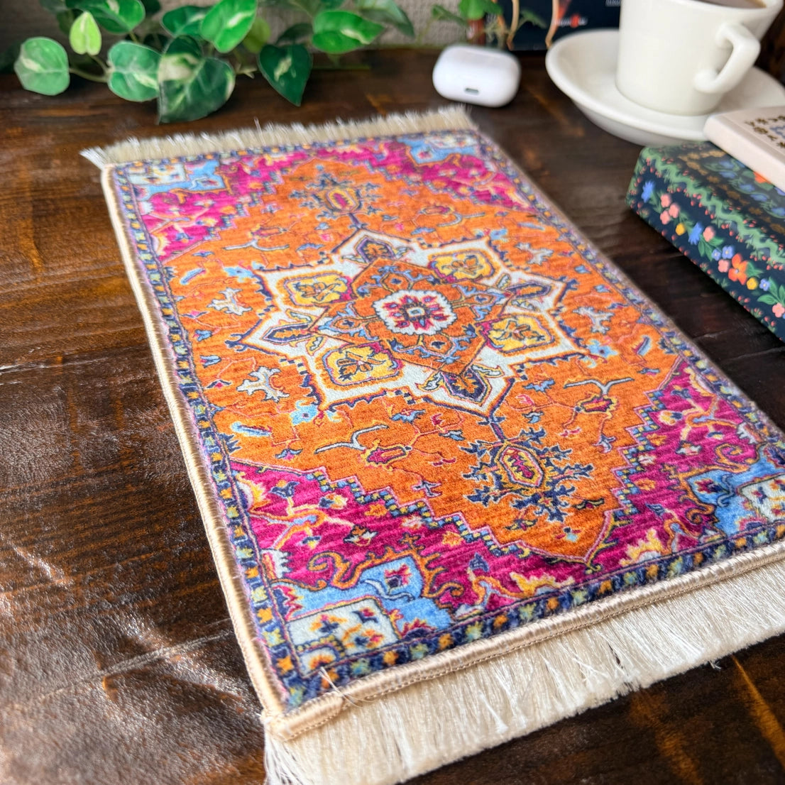 Mini Turkish Rug | Persian Rug Mousepad | Office Decor