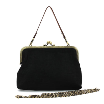 Butterfly Vintage Kiss Lock Bag