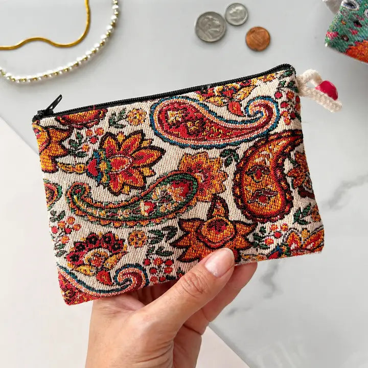 Cute Fabric Pouch | Handmade Coin Purse | Floral