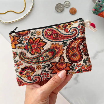 Cute Fabric Pouch | Handmade Coin Purse | Floral