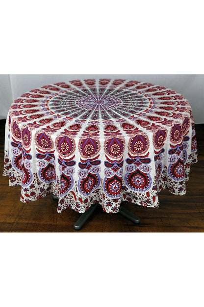 Round Mandala Tapestry | Purple & Red