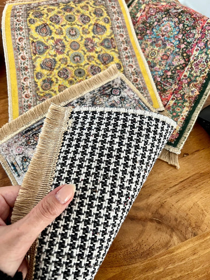 Mini Turkish Rug | Office Decor | Cat Design