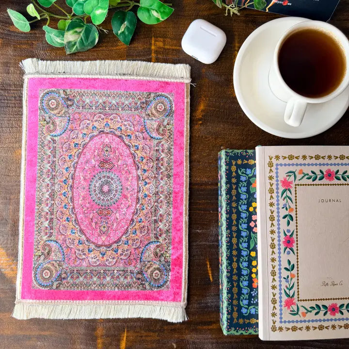 Mini Turkish Rug | Persian Rug Mousepad | Office Decor