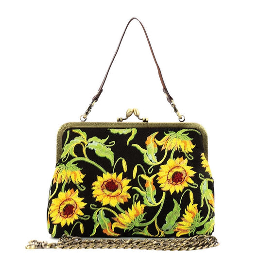 Sunflower Kiss Lock Bag