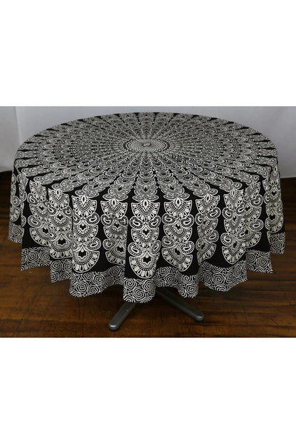 Round Mandala Tapestry | Black & White