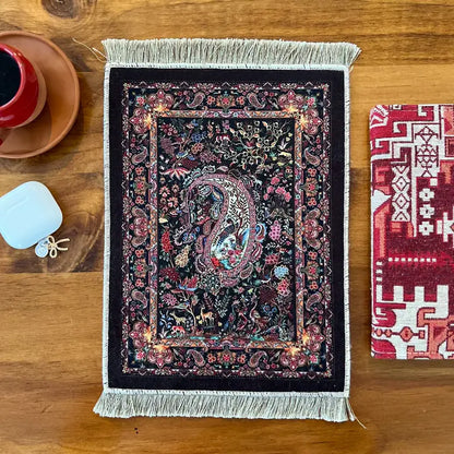 Mini Turkish Rug | Persian Rug Mousepad | Office Decor