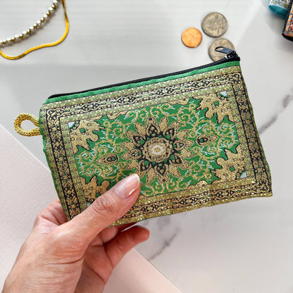 Cute Fabric Pouch | Handmade Coin Purse | Green