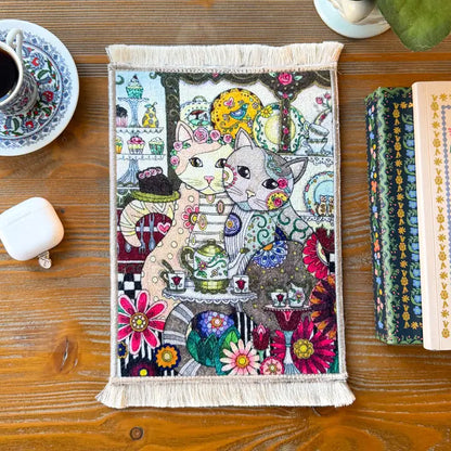 Mini Turkish Rug | Office Decor | Cat Design
