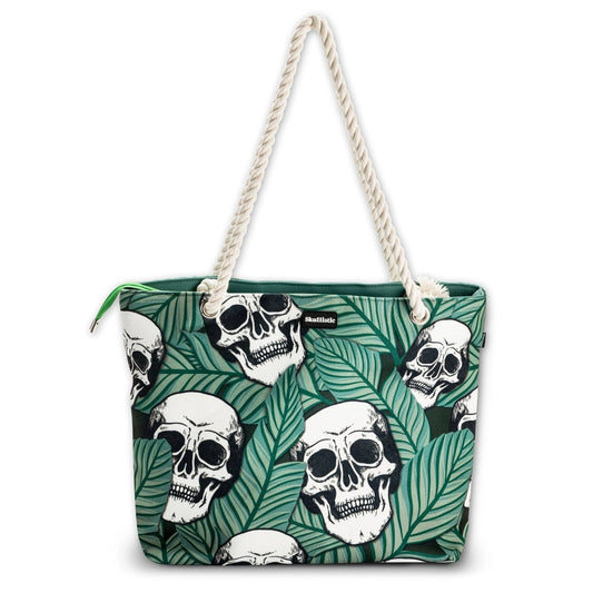 Skullistic Green Tropic Skulls Shoulder Beach Bag